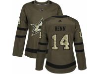 Women Adidas Dallas Stars #14 Jamie Benn Green Salute to Service NHL Jersey