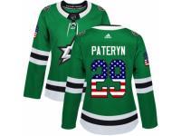 Women Adidas Dallas Stars #29 Greg Pateryn Green USA Flag Fashion NHL Jersey