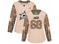 Women Adidas Dallas Stars #68 Jaromir Jagr Camo Veterans Day Practice NHL Jersey