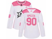 Women Adidas Dallas Stars #90 Jason Spezza White/Pink Fashion NHL Jersey