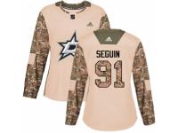 Women Adidas Dallas Stars #91 Tyler Seguin Camo Veterans Day Practice NHL Jersey