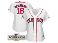 Women Andrew Benintendi #16 Boston Red Sox 2017 Postseason White Cool Base Jersey