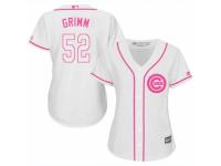 Women Majestic Chicago Cubs #52 Justin Grimm White Fashion MLB Jersey