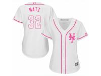 Women Majestic New York Mets #32 Steven Matz White Fashion Cool Base MLB Jersey