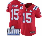 Women Nike New England Patriots #15 Chris Hogan Red Alternate Vapor Untouchable Limited Player Super Bowl LIII Bound NFL Jersey
