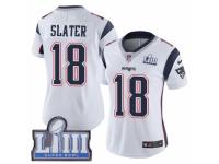 Women Nike New England Patriots #18 Matthew Slater White Vapor Untouchable Limited Player Super Bowl LIII Bound NFL Jersey