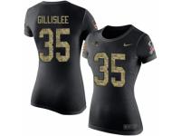 Women Nike New England Patriots #35 Mike Gillislee Black Camo Salute to Service T-Shirt