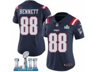 Women Nike New England Patriots #88 Martellus Bennett Limited Navy Blue Rush Vapor Untouchable Super Bowl LII NFL Jersey