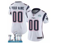 Women Nike New England Patriots Customized White Vapor Untouchable Custom Limited Super Bowl LII NFL Jersey
