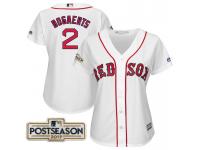 Women Xander Bogaerts #2 Boston Red Sox 2017 Postseason White Cool Base Jersey