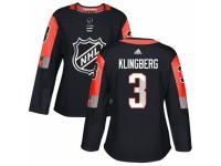 Women's Adidas Dallas Stars #3 John Klingberg Authentic Black 2018 All-Star Central Division NHL Jersey