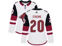 Women's Adidas Dylan Strome Authentic White Away NHL Jersey Arizona Coyotes #20