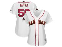 Women's Boston Red Sox Mookie Betts Majestic White 2019 Gold Program Cool Base Player Jersey