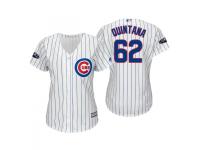 Women's Cubs 2018 Postseason Home White Jose Quintana Cool Base Jersey