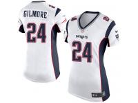 Women's Game Stephon Gilmore #24 Nike White Road Jersey - NFL New England Patriots