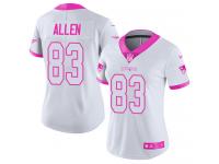 Women's Limited Dwayne Allen #83 Nike White Pink Jersey - NFL New England Patriots Rush Fashion