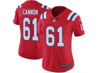 Women's Limited Marcus Cannon #61 Nike Red Alternate Jersey - NFL New England Patriots Vapor Untouchable