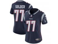 Women's Limited Nate Solder #77 Nike Navy Blue Home Jersey - NFL New England Patriots Vapor Untouchable