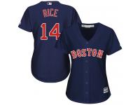 Women's Majestic Boston Red Sox #14 Jim Rice Authentic Navy Blue Alternate Road MLB Jersey