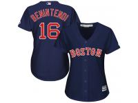 Women's Majestic Boston Red Sox #16 Andrew Benintendi Authentic Navy Blue Alternate Road MLB Jersey