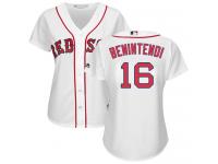 Women's Majestic Boston Red Sox #16 Andrew Benintendi Authentic White Home MLB Jersey