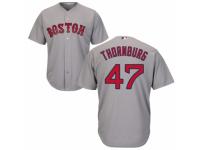 Women's Majestic Boston Red Sox #47 Tyler Thornburg Grey Road MLB Jersey