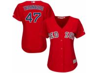 Women's Majestic Boston Red Sox #47 Tyler Thornburg Red Alternate Home MLB Jersey