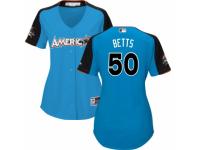 Women's Majestic Boston Red Sox #50 Mookie Betts Blue American League 2017 MLB All-Star MLB Jersey