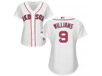 Women's Majestic Boston Red Sox #9 Ted Williams Authentic White Home MLB Jersey