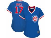 Women's Majestic Chicago Cubs #17 Mark Grace Royal Blue Cooperstown MLB Jersey