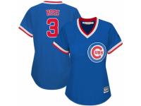 Women's Majestic Chicago Cubs #3 David Ross Royal Blue Cooperstown MLB Jersey
