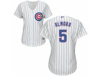 Women's Majestic Chicago Cubs #5 Albert Almora Jr White Home Cool Base MLB Jersey