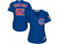 Women's Majestic Chicago Cubs #62 Jose Quintana Royal Blue Alternate MLB Jersey
