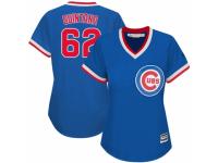 Women's Majestic Chicago Cubs #62 Jose Quintana Royal Blue Cooperstown MLB Jersey