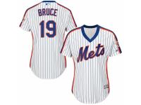 Women's Majestic New York Mets #19 Jay Bruce White Alternate Cool Base MLB Jersey