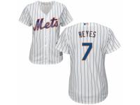 Women's Majestic New York Mets #7 Jose Reyes White Home Cool Base MLB Jersey