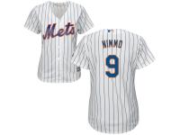 Women's New York Mets #9 Brandon Nimmo Majestic White-Royal Home Cool Base Jersey
