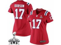 Women's Nike New England Patriots 17 Aaron Dobson Elite Red Alternate Super Bowl XLIX NFL Jersey