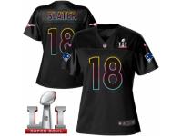 Women's Nike New England Patriots #18 Matthew Slater Game Black Fashion Super Bowl LI 51 NFL Jersey