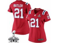 Women's Nike New England Patriots #21 Malcolm Butler Limited Red Alternate Super Bowl XLIX NFL Jersey