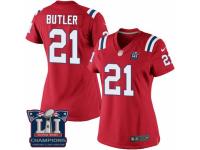 Women's Nike New England Patriots #21 Malcolm Butler Red Alternate Super Bowl LI Champions NFL Jersey