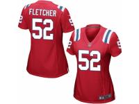 Women's Nike New England Patriots #52 Dane Fletcher Game Red Alternate NFL Jersey