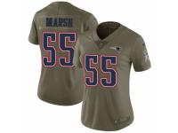 Women's Nike New England Patriots #55 Cassius Marsh Limited Olive 2017 Salute to Service NFL Jersey