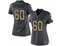 Women's Nike New England Patriots #60 David Andrews Limited Black 2016 Salute to Service NFL Jersey