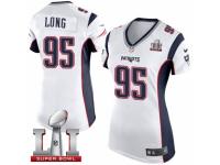 Women's Nike New England Patriots #95 Chris Long Elite White Super Bowl LI 51 NFL Jersey