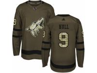 Youth Adidas Arizona Coyotes #9 Bobby Hull Green Salute to Service NHL Jersey