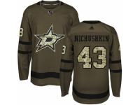 Youth Adidas Dallas Stars #43 Valeri Nichushkin Green Salute to Service NHL Jersey