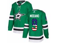 Youth Adidas Dallas Stars #9 Mike Modano Green USA Flag Fashion NHL Jersey