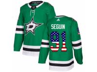 Youth Adidas Dallas Stars #91 Tyler Seguin Green USA Flag Fashion NHL Jersey