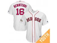 Youth Andrew Benintendi #16 Boston Red Sox 2017 Postseason White Cool Base Jersey